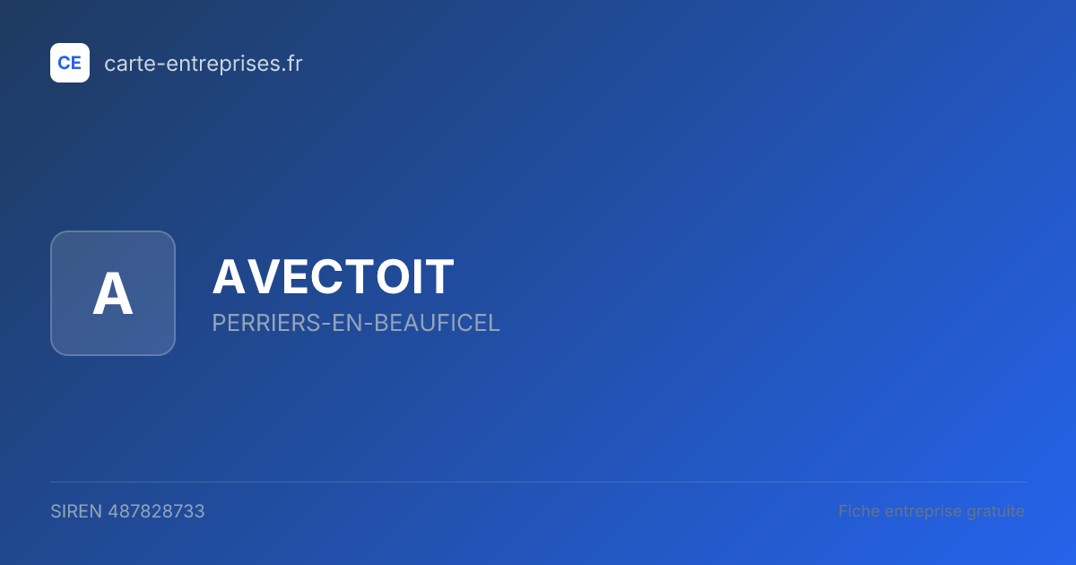 AVECTOIT — 487828733 — fiche entreprise