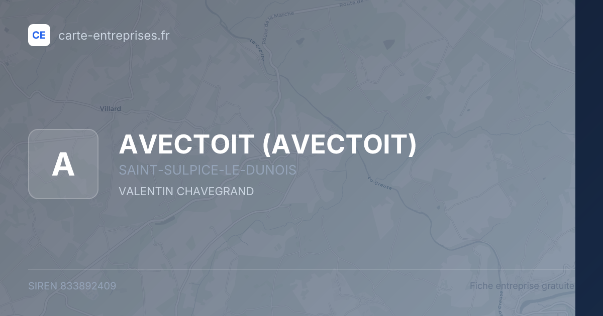 AVECTOIT — 833892409 — fiche entreprise