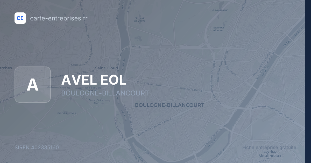 AVEL EOL — 402335160 — fiche entreprise