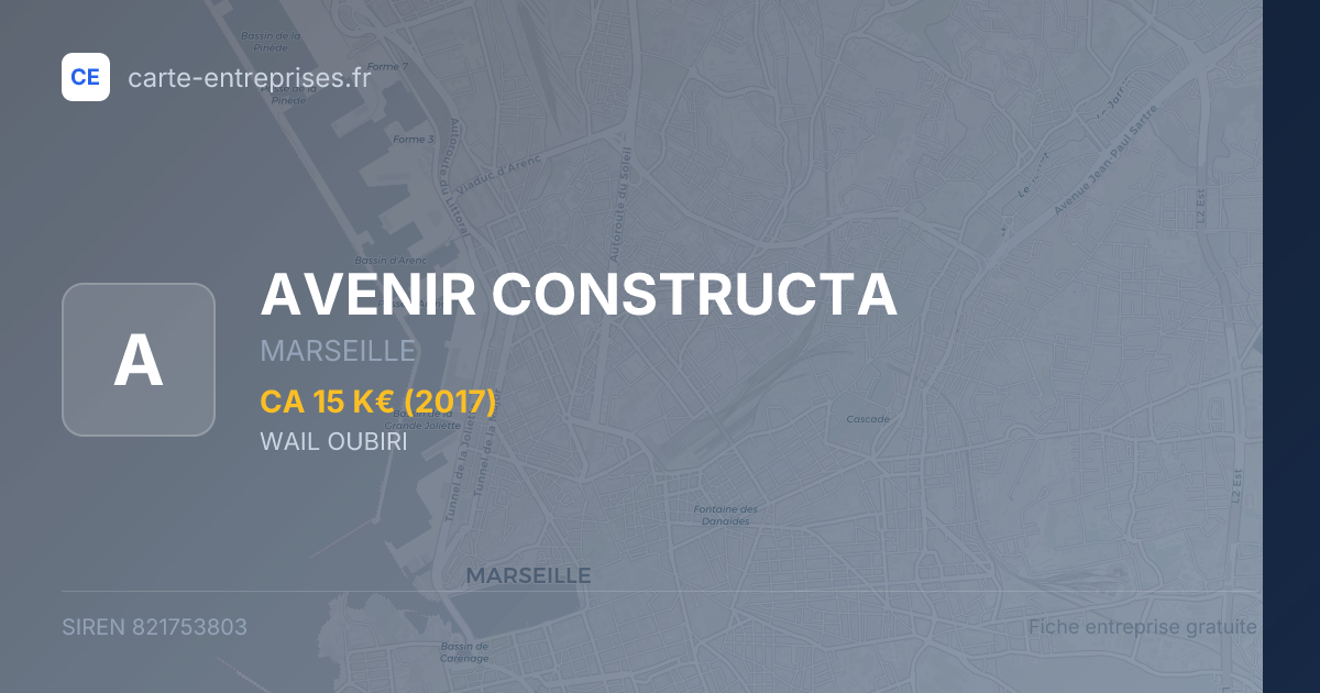 AVENIR CONSTRUCTA — 821753803 — fiche entreprise