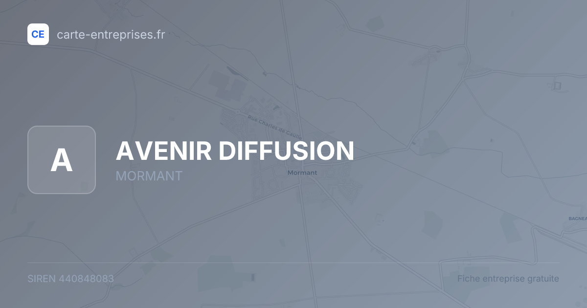 AVENIR DIFFUSION — 440848083 — fiche entreprise