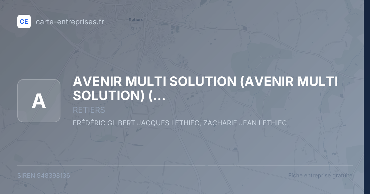 AVENIR MULTI SOLUTION (AVENIR MULTI SOLUTION) (A.M.S) — 948398136 — fiche entreprise