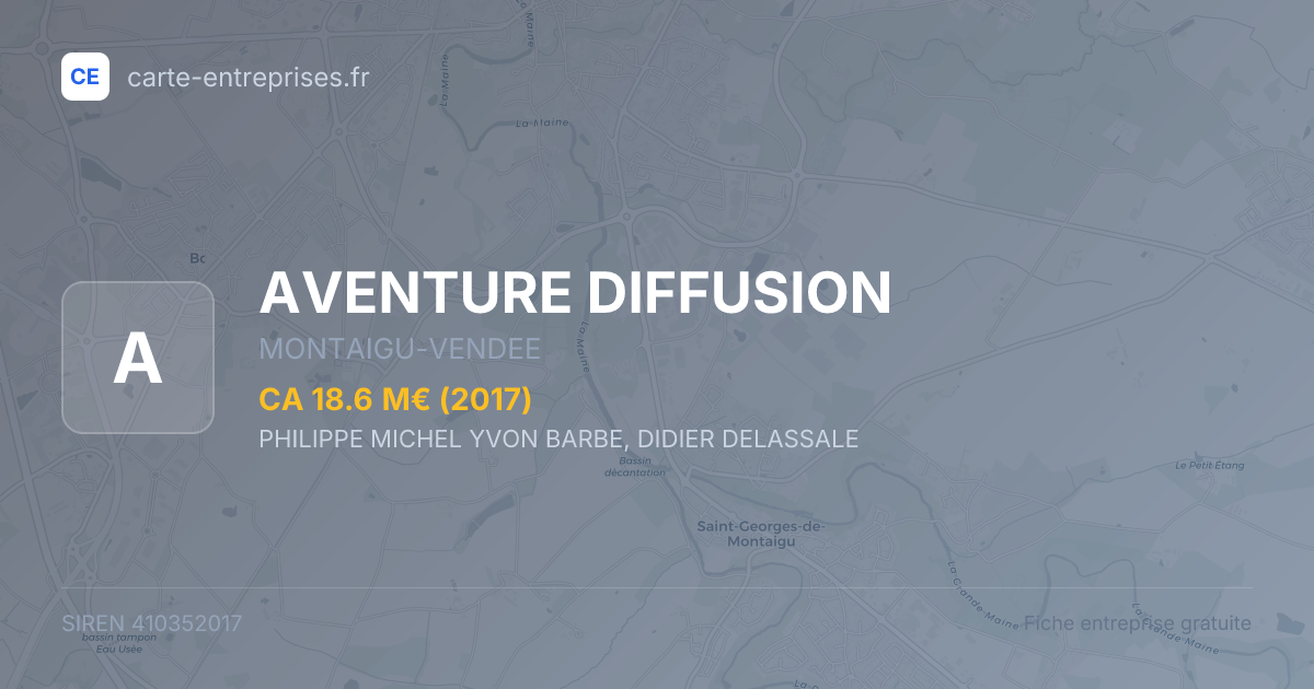 AVENTURE DIFFUSION — 410352017 — fiche entreprise