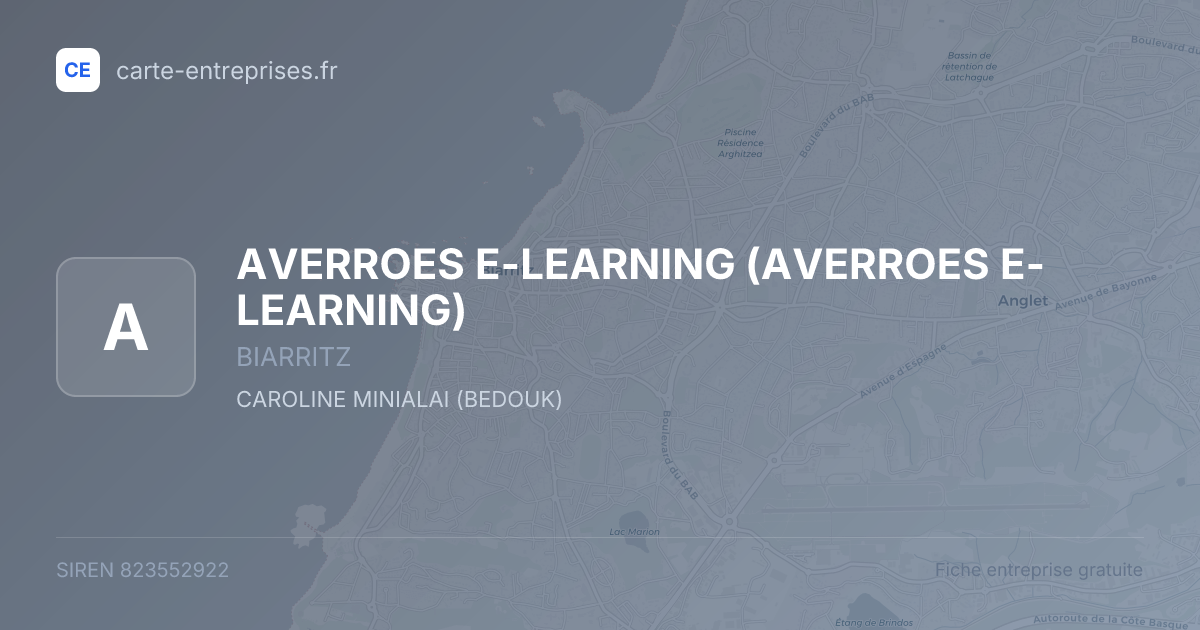 AVERROES E-LEARNING — 823552922 — fiche entreprise