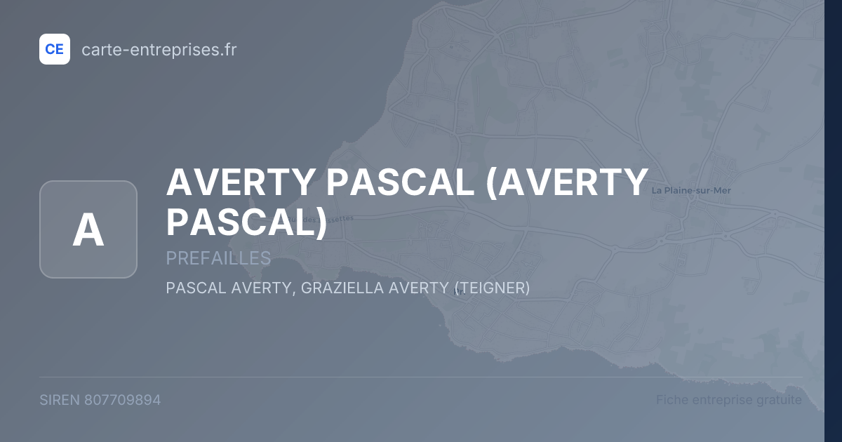 AVERTY PASCAL — 807709894 — fiche entreprise