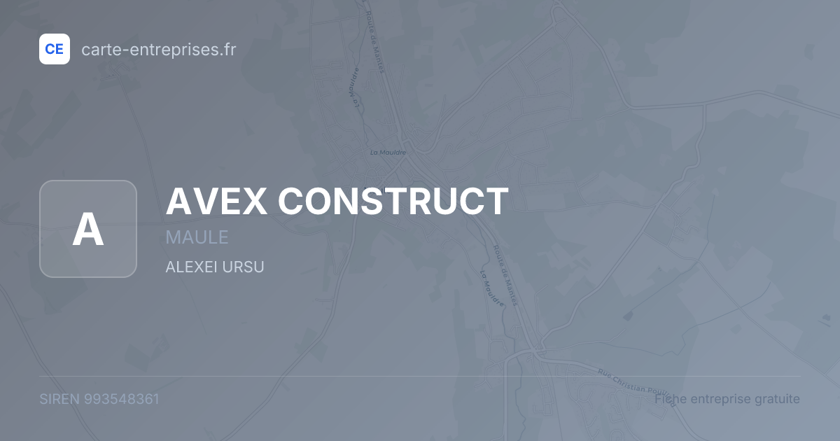AVEX CONSTRUCT — 993548361 — fiche entreprise