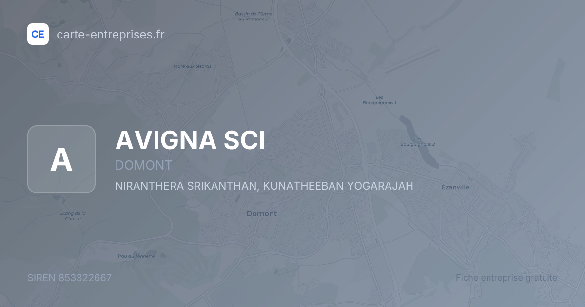 AVIGNA SCI — 853322667 — fiche entreprise