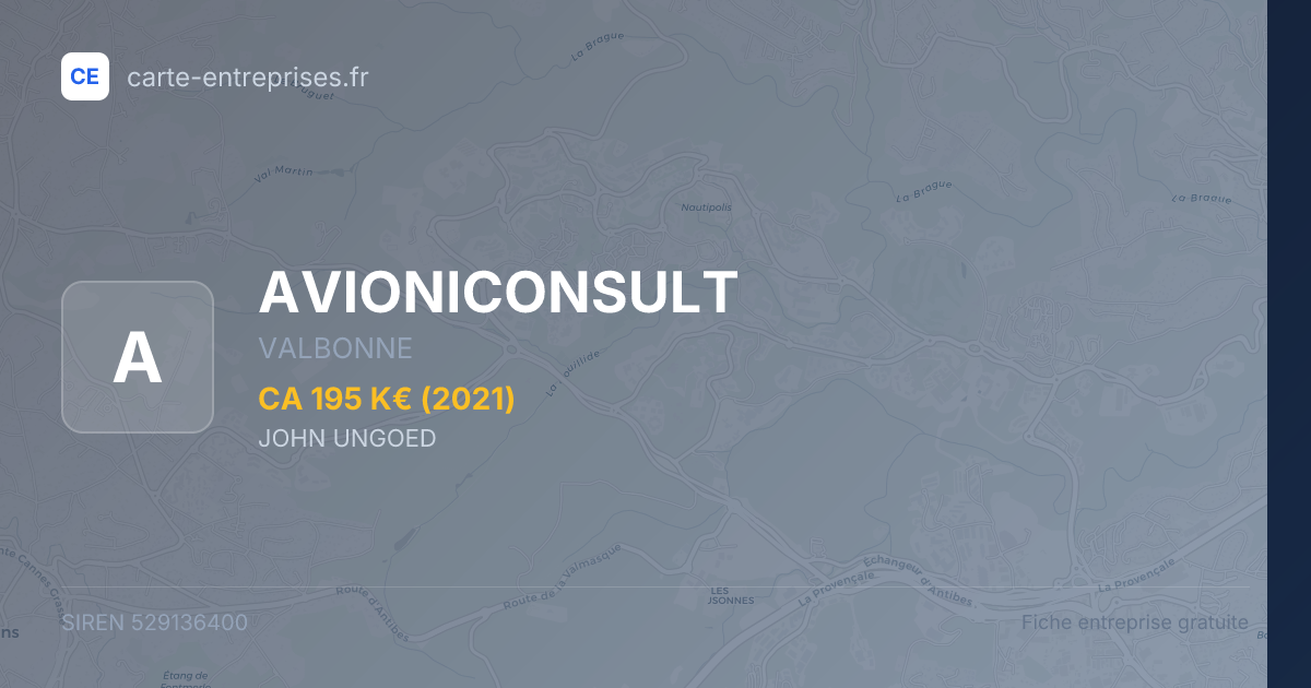 AVIONICONSULT — 529136400 — fiche entreprise