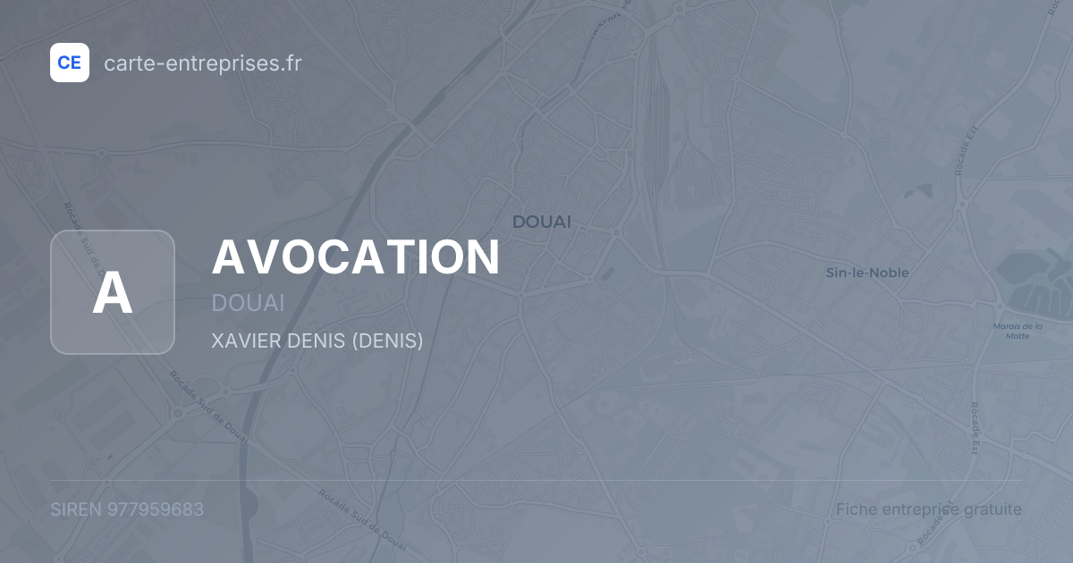 AVOCATION — 977959683 — fiche entreprise