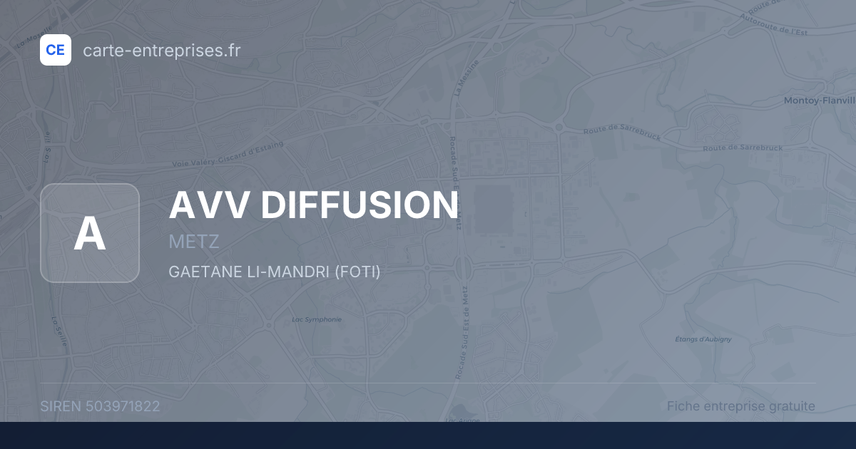 AVV DIFFUSION — 503971822 — fiche entreprise