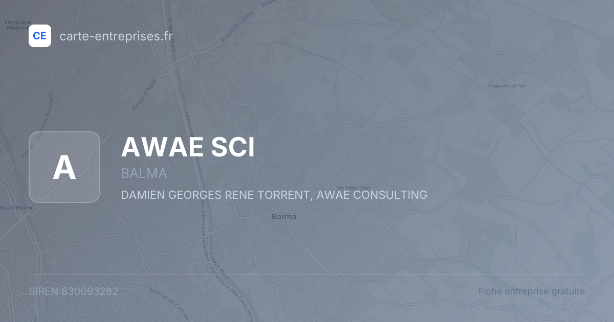 AWAE SCI — 830093282 — fiche entreprise