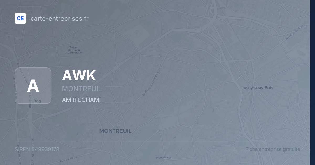 AWK — 849939178 — fiche entreprise