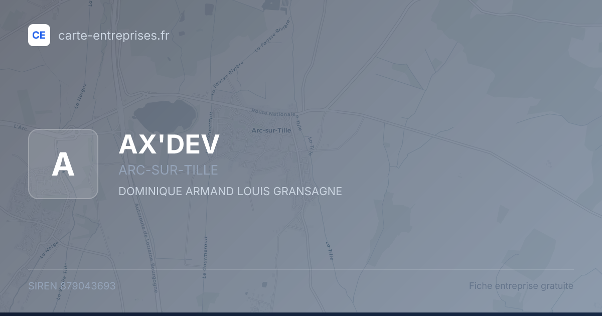 AX'DEV — 879043693 — fiche entreprise