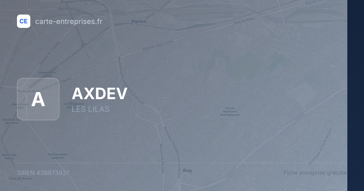 AXDEV — 438873937 — fiche entreprise
