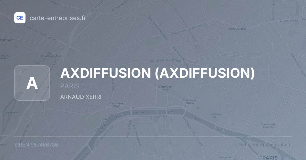 AXDIFFUSION — 987466786 — fiche entreprise