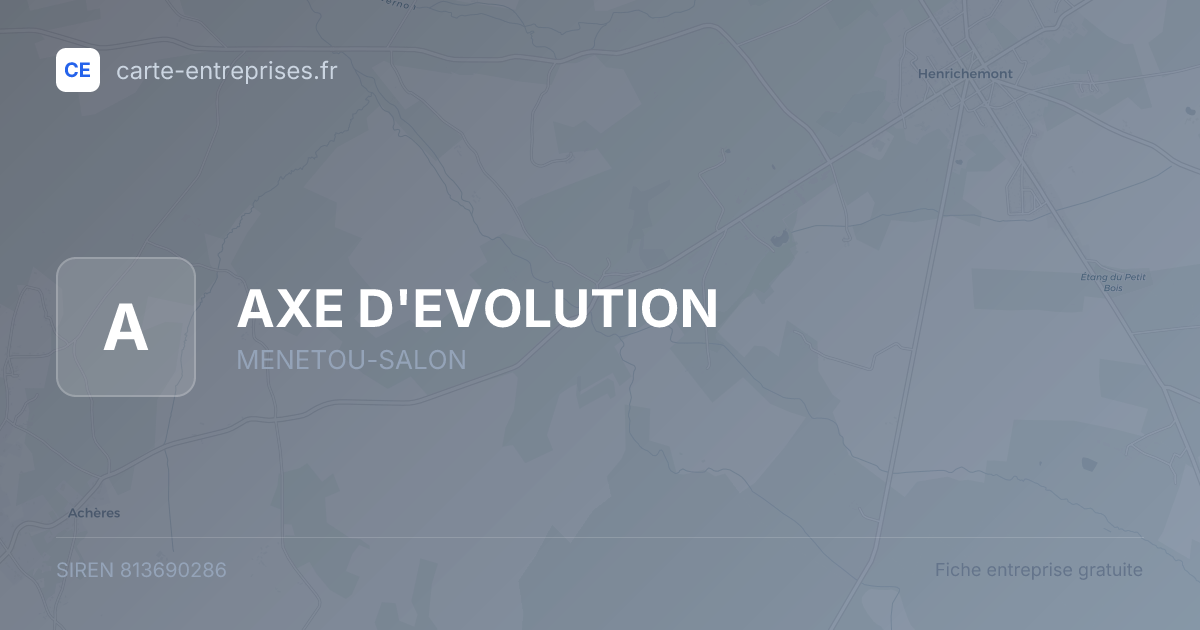 AXE D'EVOLUTION — 813690286 — fiche entreprise
