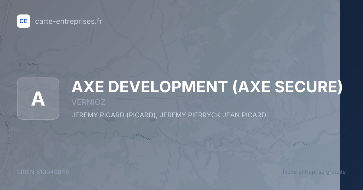 AXE DEVELOPMENT (AXE SECURE) — 813049848 — fiche entreprise