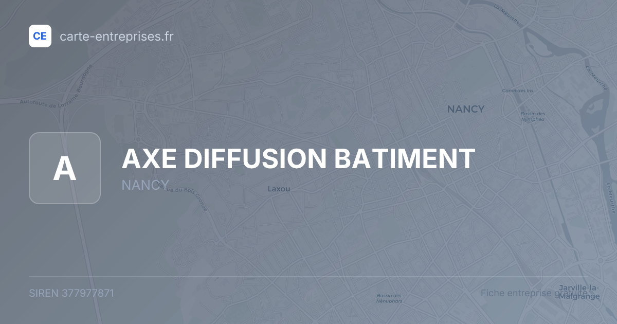 AXE DIFFUSION BATIMENT — 377977871 — fiche entreprise