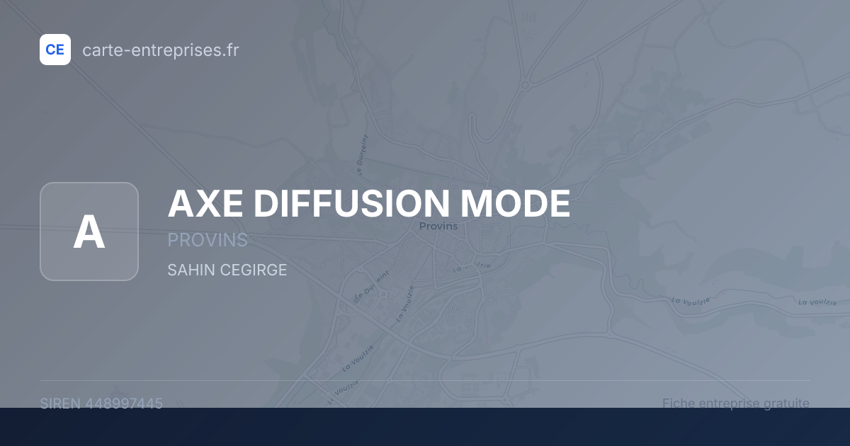 AXE DIFFUSION MODE — 448997445 — fiche entreprise