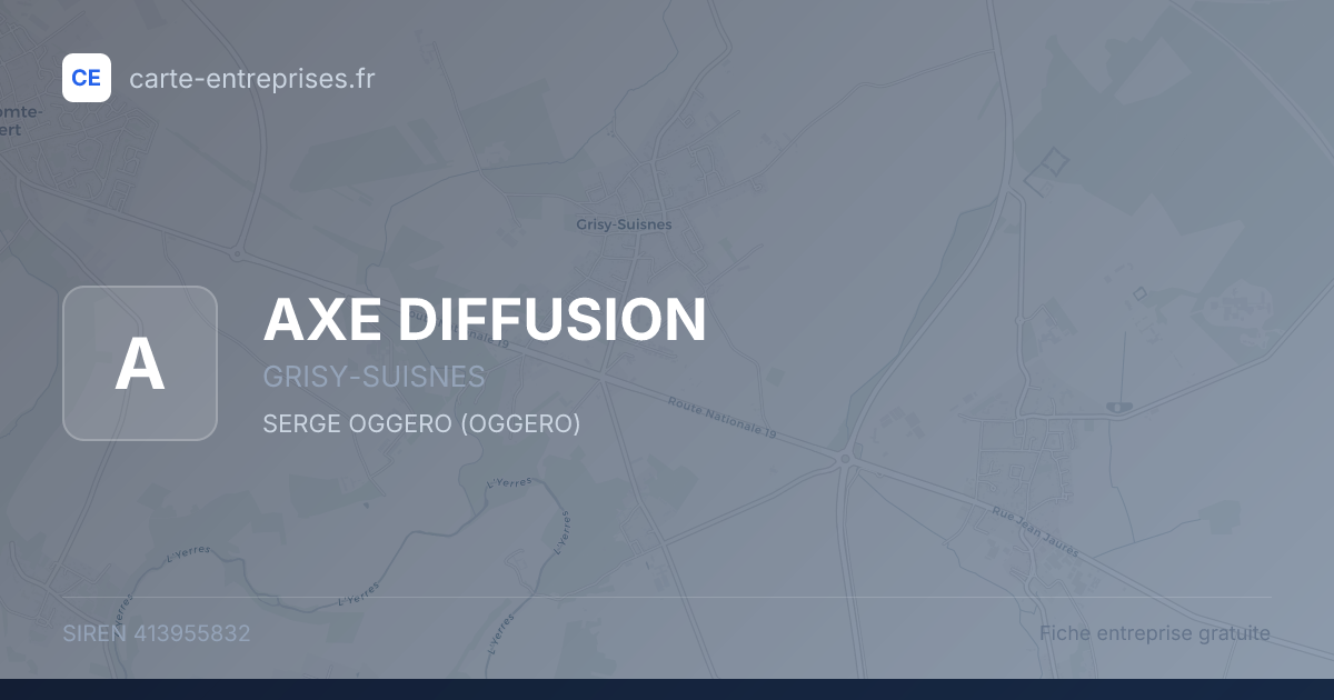 AXE DIFFUSION — 413955832 — fiche entreprise