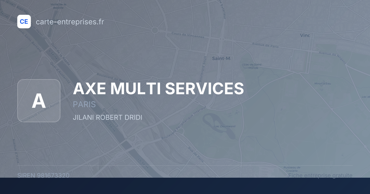 AXE MULTI SERVICES — 981673320 — fiche entreprise