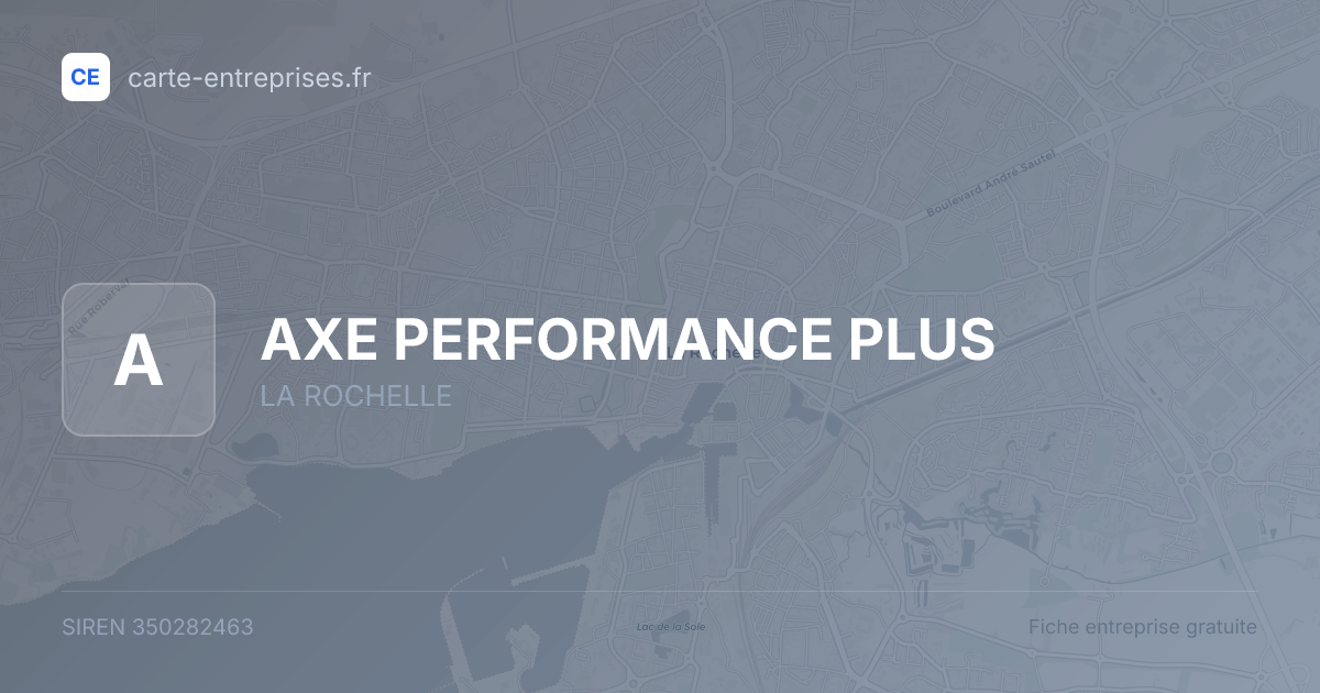 AXE PERFORMANCE PLUS — 350282463 — fiche entreprise