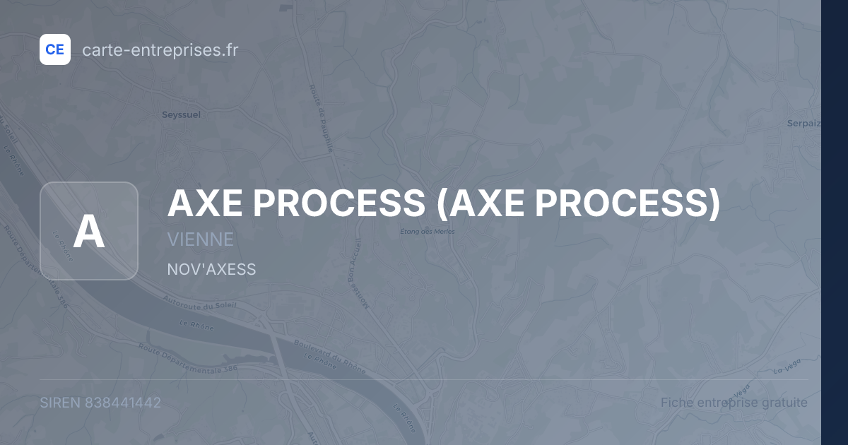 AXE PROCESS — 838441442 — fiche entreprise