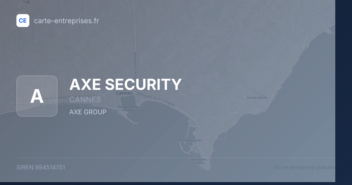 AXE SECURITY — 894514751 — fiche entreprise