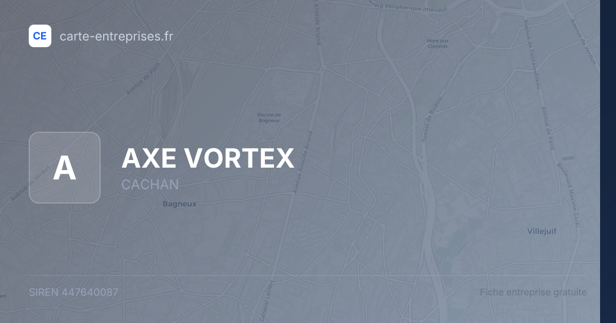 AXE VORTEX — 447640087 — fiche entreprise
