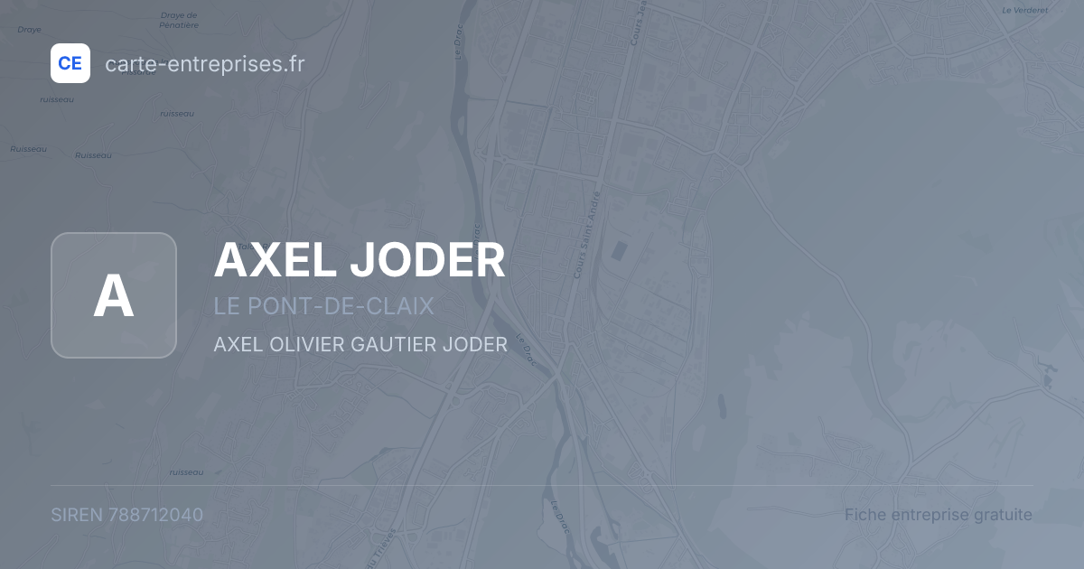 AXEL JODER — 788712040 — fiche entreprise