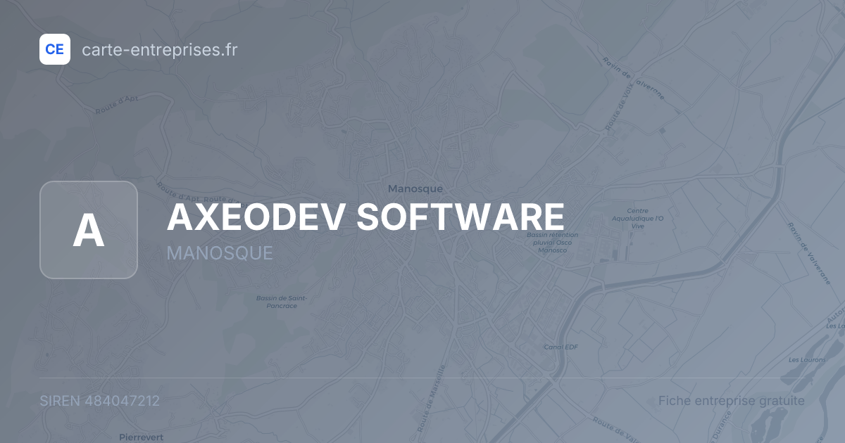 AXEODEV SOFTWARE — 484047212 — fiche entreprise