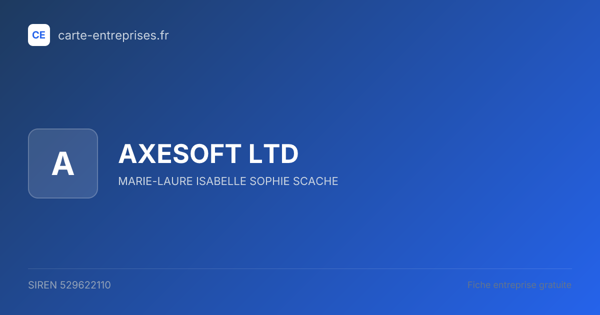 AXESOFT LTD — 529622110 — fiche entreprise