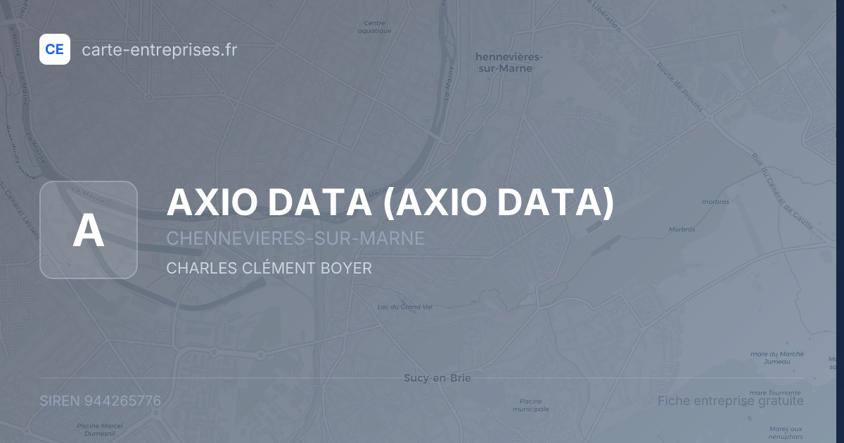 AXIO DATA — 944265776 — fiche entreprise