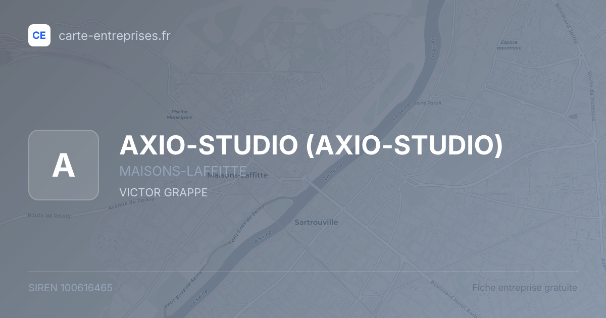 AXIO-STUDIO — 100616465 — fiche entreprise