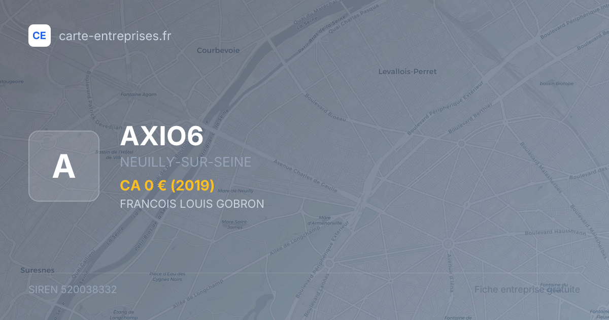 AXIO6 — 520038332 — fiche entreprise