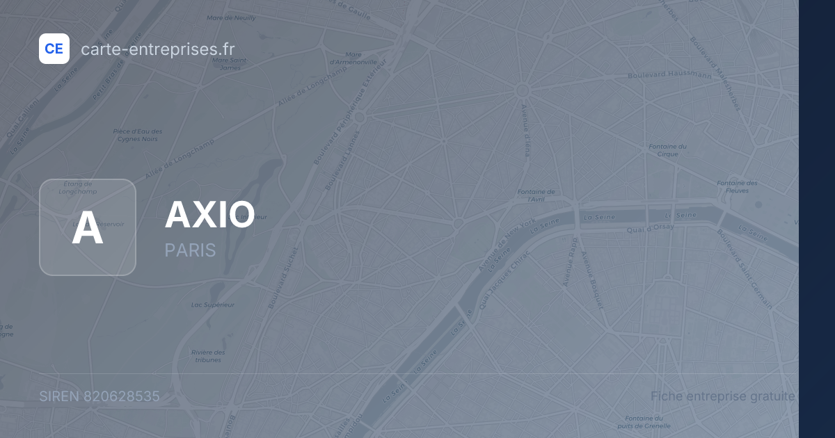 AXIO — 820628535 — fiche entreprise