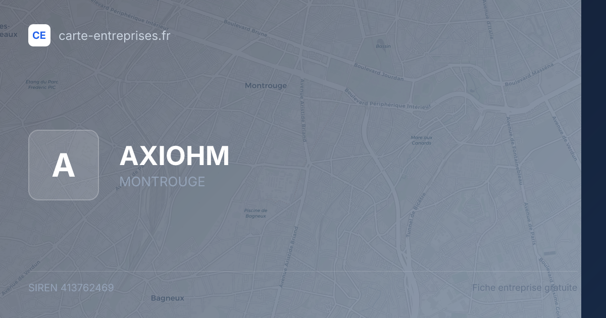 AXIOHM — 413762469 — fiche entreprise