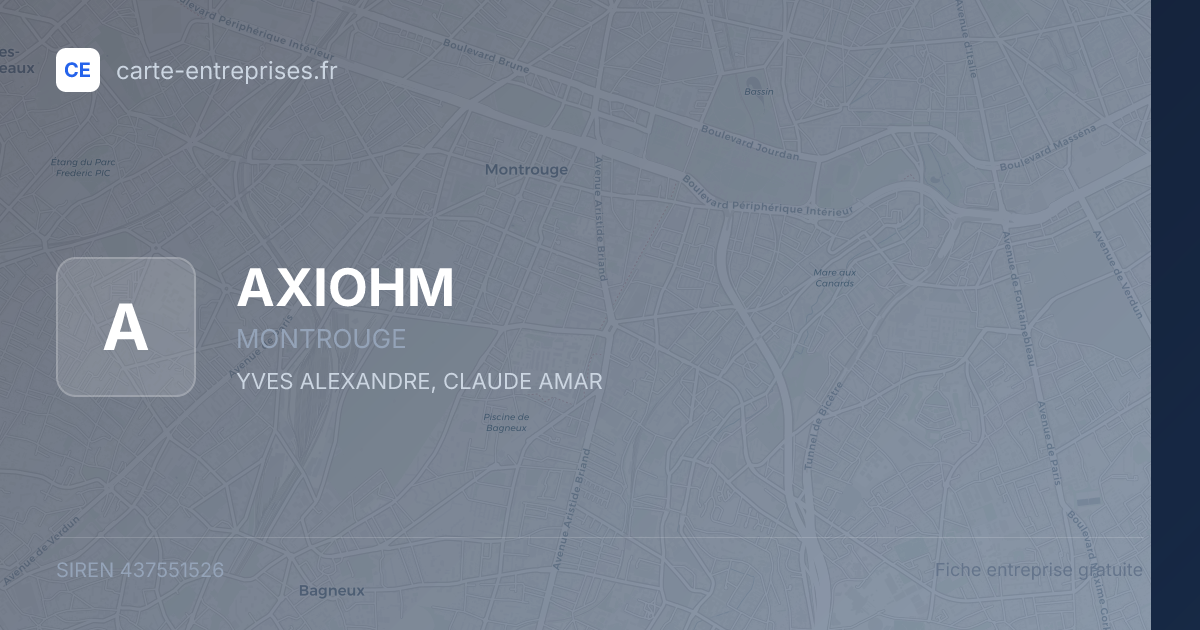 AXIOHM — 437551526 — fiche entreprise