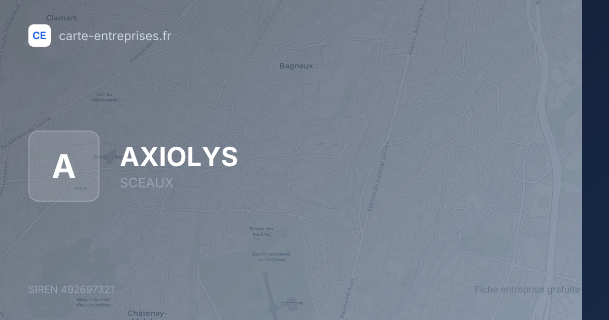 AXIOLYS — 492697321 — fiche entreprise