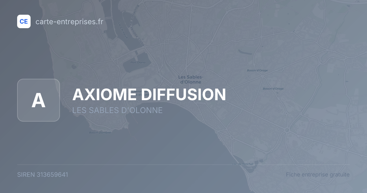 AXIOME DIFFUSION — 313659641 — fiche entreprise