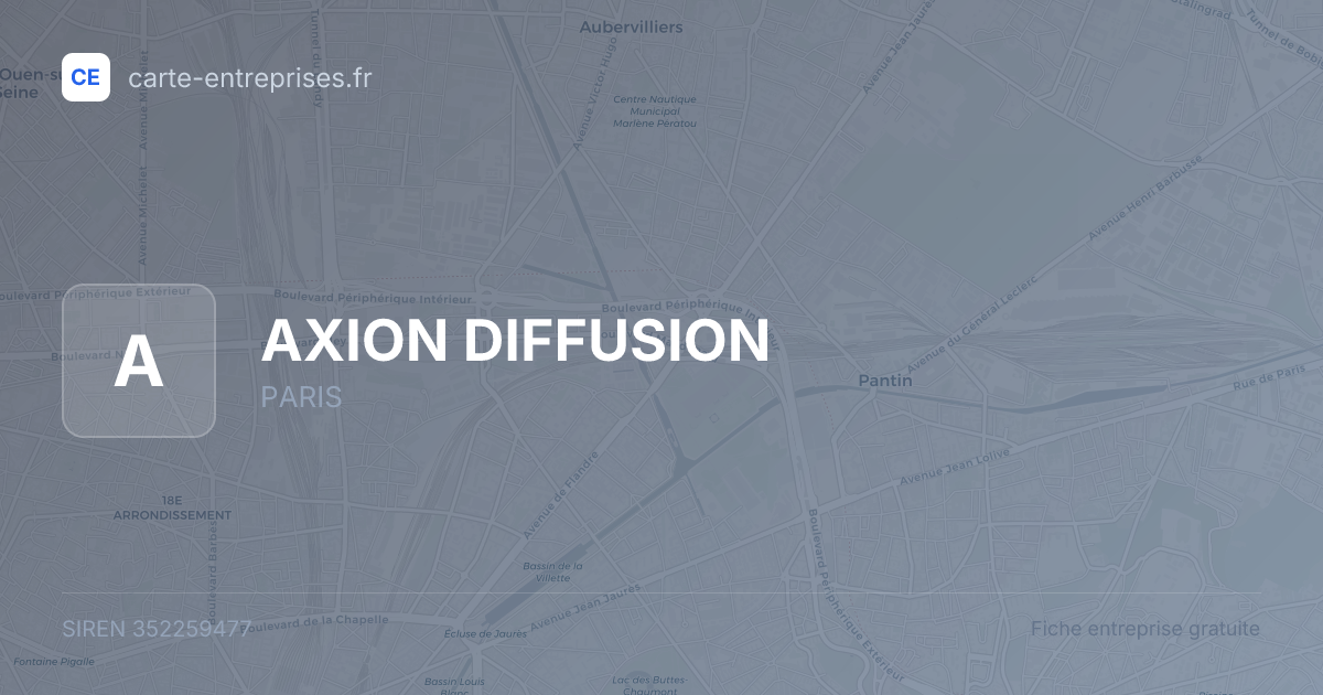 AXION DIFFUSION — 352259477 — fiche entreprise
