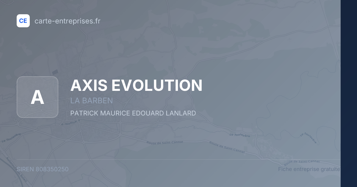 AXIS EVOLUTION — 808350250 — fiche entreprise