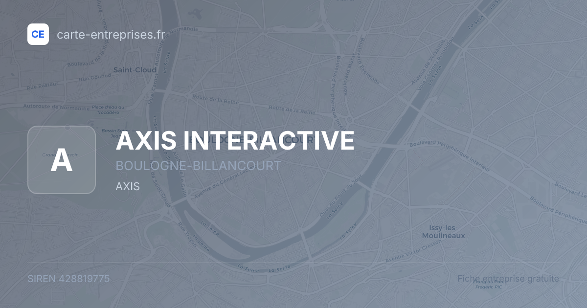 AXIS INTERACTIVE — 428819775 — fiche entreprise