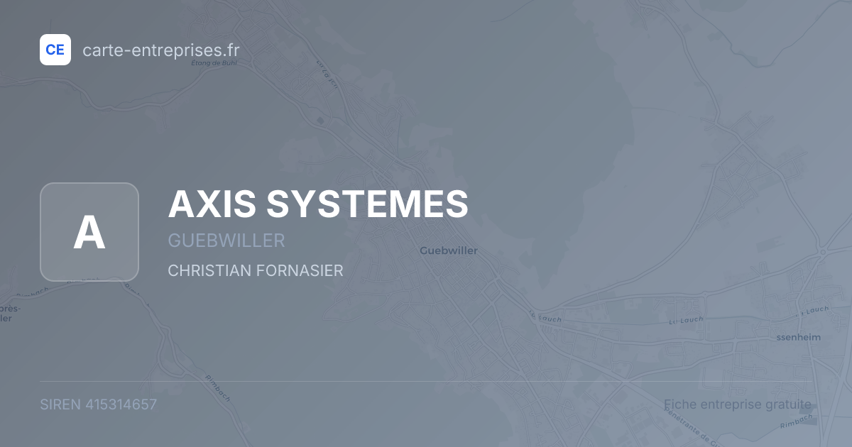 AXIS SYSTEMES — 415314657 — fiche entreprise