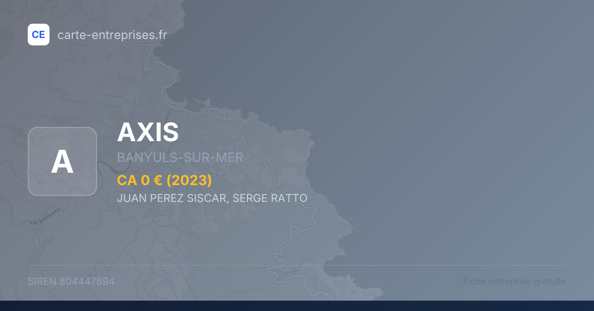 AXIS — 804447894 — fiche entreprise