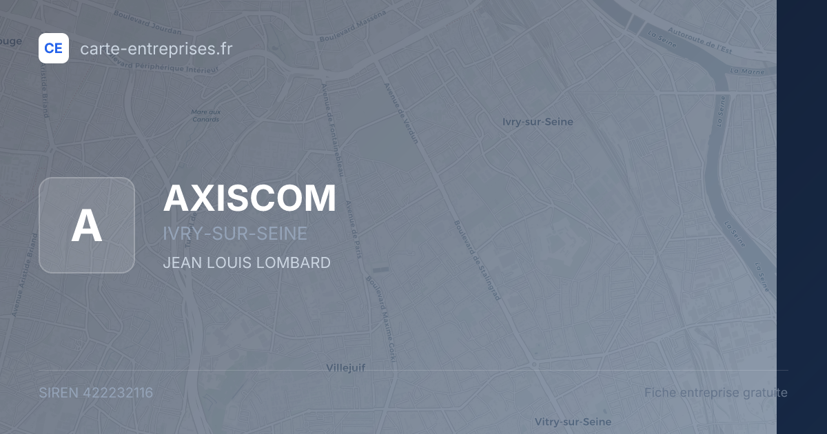 AXISCOM — 422232116 — fiche entreprise