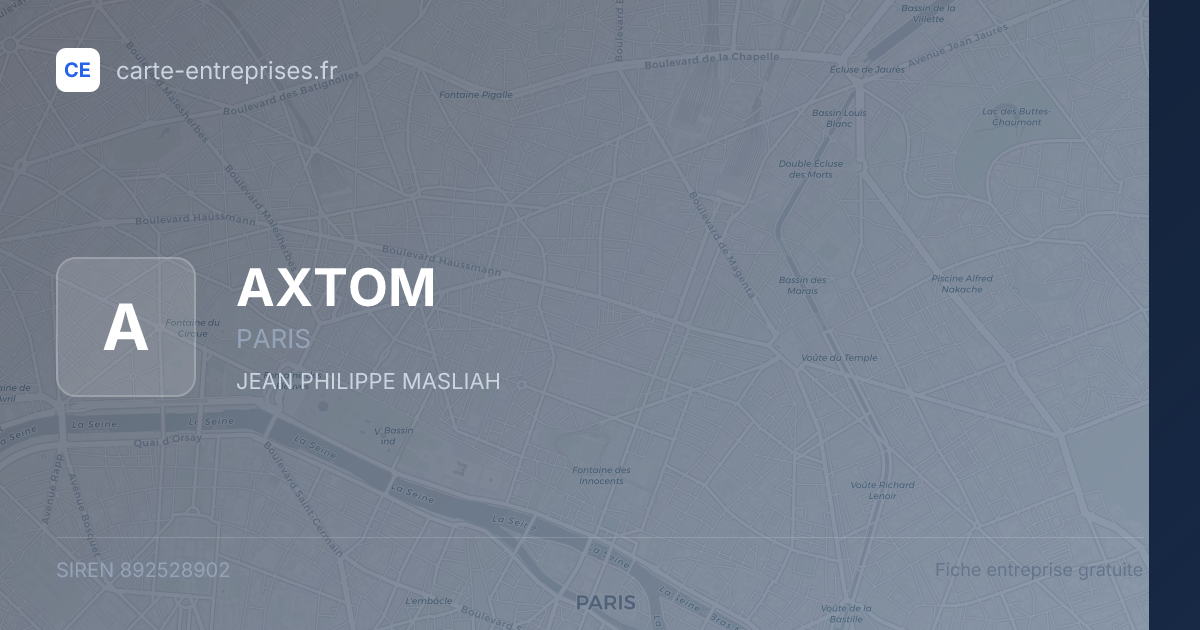 AXTOM — 892528902 — fiche entreprise