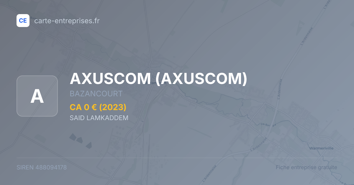 AXUSCOM — 488094178 — fiche entreprise