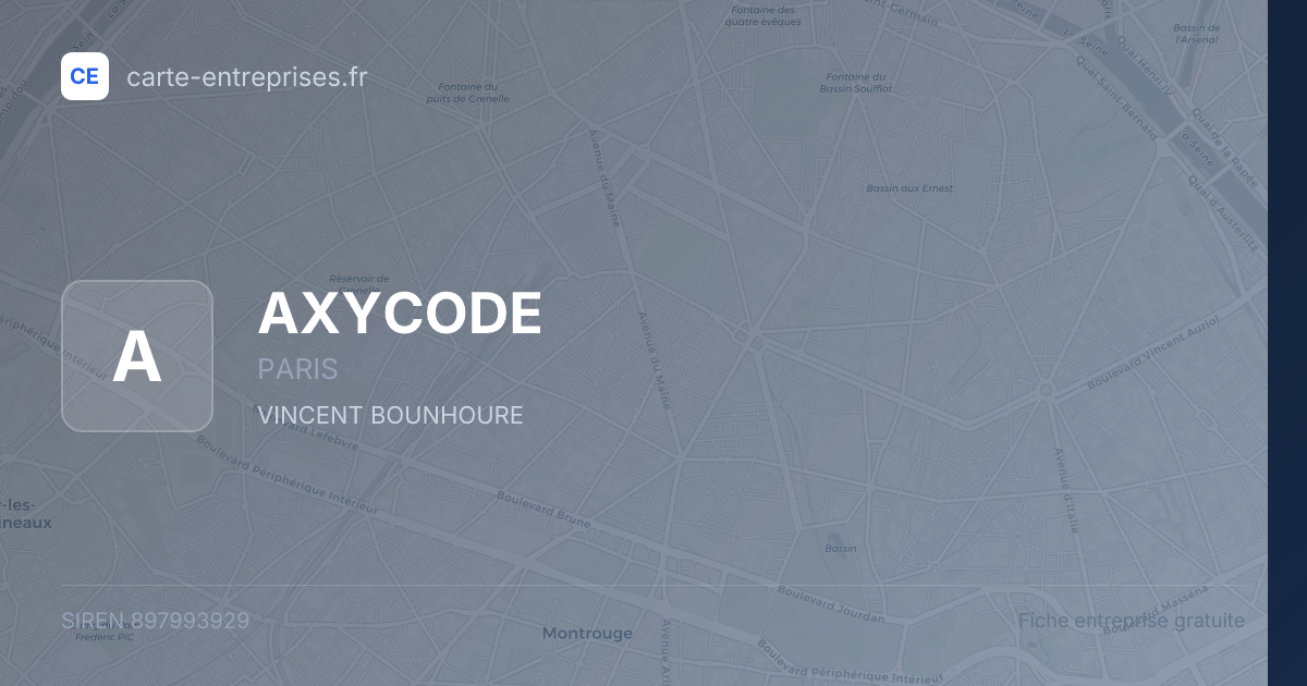 AXYCODE — 897993929 — fiche entreprise