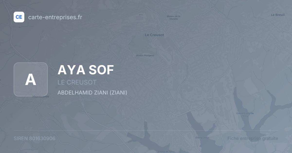 AYA SOF — 801630906 — fiche entreprise